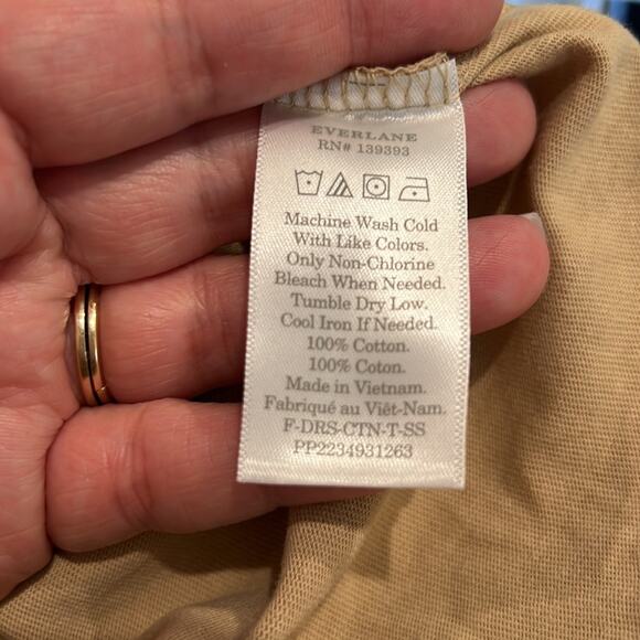 Everlane The Weekend Tee Dress Warm Khaki Women's M NWT - Picture 7 of 10